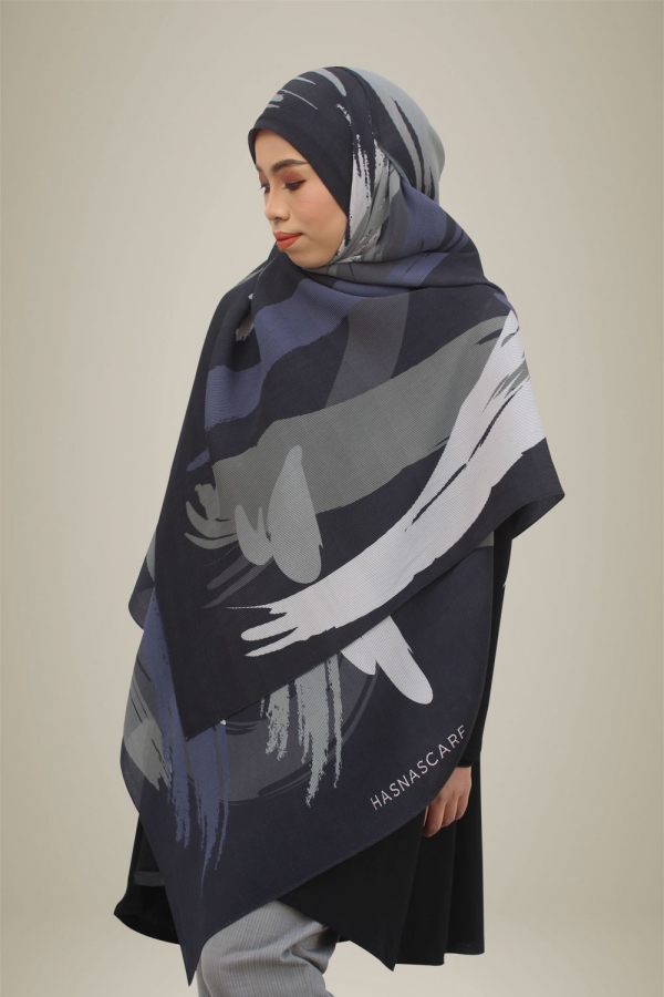 Hasna Lux Pleated - Charcoal